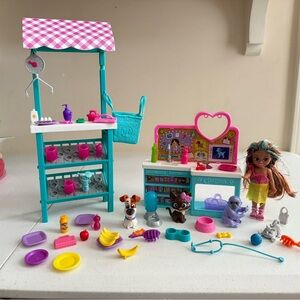 Mattel Barbie Market and Chelsea Vet